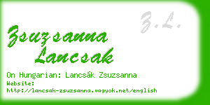 zsuzsanna lancsak business card